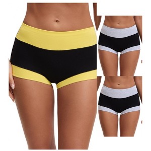 INSPIRE CHIC Women's High Waisted Loose Classic Full Coverage Briefs Breathable Cotton Ladies Panties 3 Packs - 1 of 4