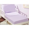 EVERYDAY KIDS 3 Piece Toddler Sheet Set - Soft Microfiber Toddler Bedding - Includes a Flat Sheet, a Fitted Sheet and a Pillowcase - Solid Purple - 2 of 4