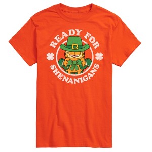 Men's - Garfield - Ready For Shenanigans Patrick's Day Short Sleeve Graphic T-Shirt - 1 of 4