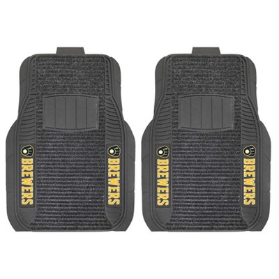 MLB Milwaukee Brewers Deluxe Car Mat Set - 2pc