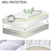 Aoibox Queen Mattress Pad Pillow Top Quilted Fitted Cover 21 Inch Deep Pocket Cooling Soft Cotton Topper White - 3 of 4