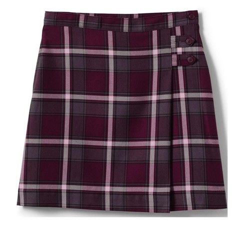 Lands End School Uniform Girls Plaid Pleated Skirt Below The Knee 