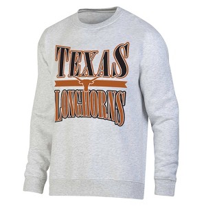 NCAA Texas Longhorns Unisex Ash Crew Fleece Sweatshirt - 1 of 3