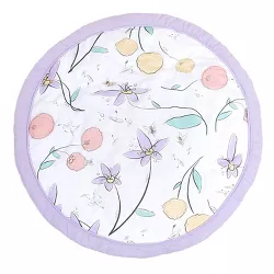 JumpOff Jo - Round Baby Floor Mat for Tummy Time, Play, and More, 36" Diameter - Fairy Blossom