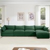 Oversized 146.4" Chenille L-Shaped Modular Sectional Sofa with Storage Ottomans and Storage Drawers under Each Seat, 5-Piece Free combination - 4 of 4