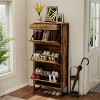 Resenkos Slim Shoe Cabinet with 2 Flip Drawers &1 Drawer, Freestanding Shoe Rack Storage Cabinet Organizer for Entrance Hallway, - 4 of 4