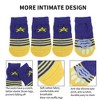 Unique Bargains Dog Socks Non-Slip Stars Pattern Paw Protection and Traction Blue Yellow 4 Pcs - 2 of 4