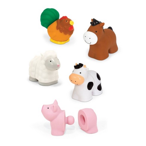 Melissa & Doug Pop Blocs Farm Animals Educational Baby Toy - 10pc - image 1 of 4