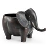 SPI Home Elephant Planter Holder – 12" Wide Aluminum Jungle Animal Pot Stand, Whimsical Decorative Plant Display for Indoor or Garden Use - 3 of 3