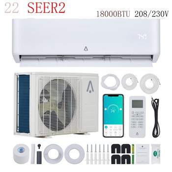 18000 BTU Mini Split Air Conditioner Inverter 23 SEER2 Heat Pump 230V Wifi With kits