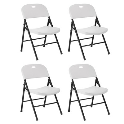 SKONYON Portable Folding Chair Set with Durable Steel Frame 4 Pack and 6 Pack