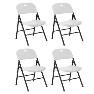 SKONYON Portable Folding Chair Set with Durable Steel Frame 4 Pack and 6 Pack - 1 of 4