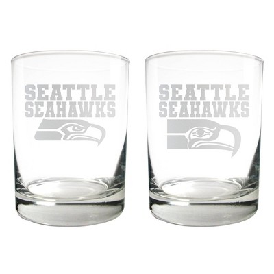 NFL Seattle Seahawks Rocks Glass Set - 2pc