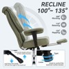Efomao Big and Tall Office Chair 400lbs, PU Leather High Back Executive Office Chair with Footrest (Light Green) - 2 of 4