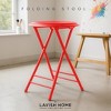 Hasting Home Backless 24-Inch Folding Stool with 225lb Capacity - 3 of 4
