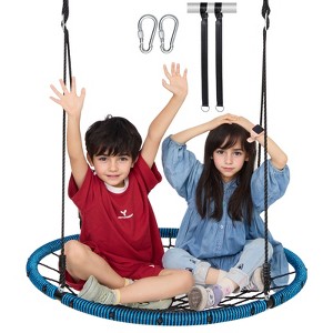 VEVOR Spider Web Saucer Swing, 40 Inch Round Swings for Kids Outdoor, 750lbs Weight Capacity Saucer Tree Swing, Stable Woven Rope Swing Seat - 1 of 4
