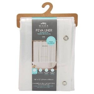 Moda at Home 2pc Coronet Peva Hotel Shower Curtain Liner Extra Wide Clear - 1 of 3