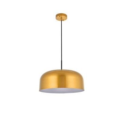 Etude Mid-Century Modern Satin Gold Aluminum Pendant Light
