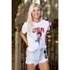 Betty Boop USA Yoga America Gym Womens Graphic T Shirt Tees Brisco Brands - 4 of 4