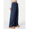 Women's Wide Leg Pants Corduroy High Waist Palazzo Pants Comfy Baggy Trousers - 2 of 4