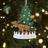 Kurt Adler Wooden Ornament for Christmas Tree, Tree with Reindeer - 2 of 3