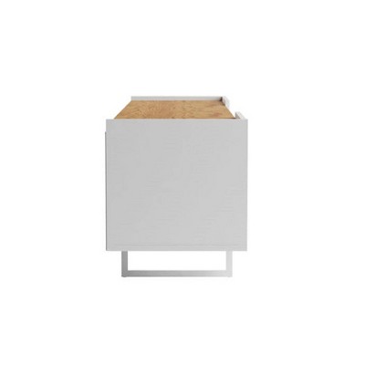 Winston White and Cinnamon TV Stand with Cabinet