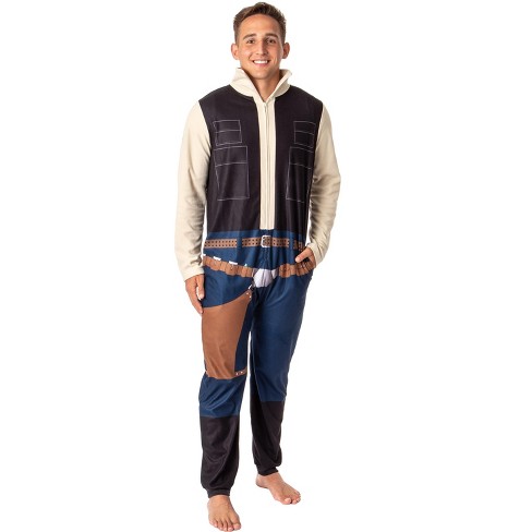 Star Wars Mens' Movie Film Han Solo Costume Footless Sleep Union Suit (s/m)  Multicolored : Target