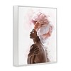 Stupell Industries AA Woman Pink Floral Crown Abstract Portrait Black Framed Giclee Art - 3 of 4