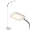 Brightech Litespan Slim Industrial Dimmable (Includes LED Light Bulb) Gooseneck Arc Floor Lamp Matte White - 2 of 4
