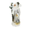 Karen Didion 17.0 Inch Glistening Forest Santa Hand-Painted Face, Inset Eyes Santa Figurines - 3 of 3