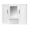 ACEPANO 36 in. W Modern Wall-Mounted Three-Door Bathroom Vanity with Mirror-White - 4 of 4