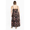 Women's Plus Size Molly Print Maxi Dress - black | CITY CHIC - 2 of 4