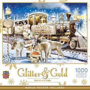 MasterPieces Glitter & Gold - The Gilded Train 1000 Piece Jigsaw Puzzle for Adults - 1 of 4