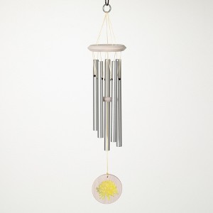 Woodstock Chimes Flower Wind Chime Yellow Mum 22" - 1 of 4
