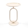 Syemin End Tables 2 Pcs Lantern-shaped Metal End Table Small Round Side Table Modern Coffee Drink Cocktail Table for Corner, White, 17.7"*17.7"*24" - 2 of 4