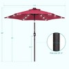 Sonkuki 7.5 ft Outdoor LED Solar Lighted Patio Market Umbrella w/ Push Button Tilt - 3 of 4