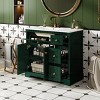 Modern Bathroom Vanity with Ceramic Sink and Storage Cabinet with Drawers, Compact Storage Cabinet for Bathroom – The Pop Home - 2 of 4