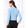 INSPIRE CHIC Women's Collarless Work Office Long Sleeve Cropped Blazers - 4 of 4