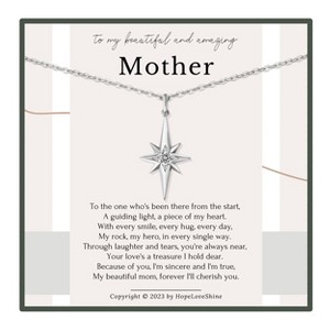 HOPE LOVE SHINE North Star Necklace for Mom – Gift of Guidance & Gratitude, Mother’s Day Jewelry Gold or Silver - 1 of 4