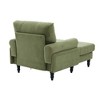 Yinvani Modern Chaise Lounge Sofa for LivingRoom or Bedroom, Chenille Fabric - 4 of 4