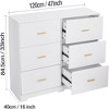 Garvee 6-Drawer Dresser,Retro Chest of Drawers with Metal Handle,Large Storage Cabinet for Bedroom,Living Room(White) - 2 of 4