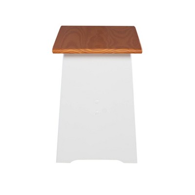 Ardmore White and Natural Finish Corner Nook Dining Set