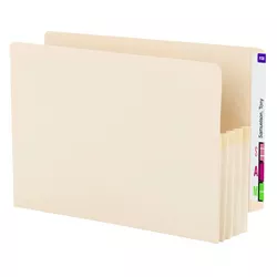 74226 Legal Size 3-1/2 Expansion 25 per Box Straight-Cut Tab Smead File Pocket Green 