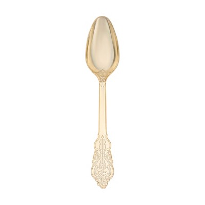 Smarty Had A Party Shiny Baroque Gold Plastic Spoons - 600 pcs