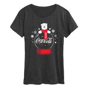 Women's - Coca-Cola - Polar Bear Snowglobe Short Sleeve Graphic T-Shirt - 1 of 4