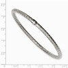 Black Bow Jewelry 5mm Stainless Steel Crisscross & Polished Hollow Bangle Bracelet - 2 of 3