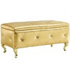 Sapphtopaz Storage Ottoman Upholstered Storage Bench Vanity Stool with Button Tufted Entryway Bench Footstool for Living Room, Entryway - 3 of 4