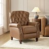 Justine Transitiona Wooden Upholstery Genuine Leather Recliner with Nailhead Trim for Living Room and Bedroom  | ARTFUL LIVING DESIGN - 3 of 4