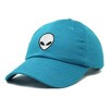 Dalix Alien Embroidered UFO Dad Hat Cotton Baseball Cap Adjustable Mens - 4 of 4