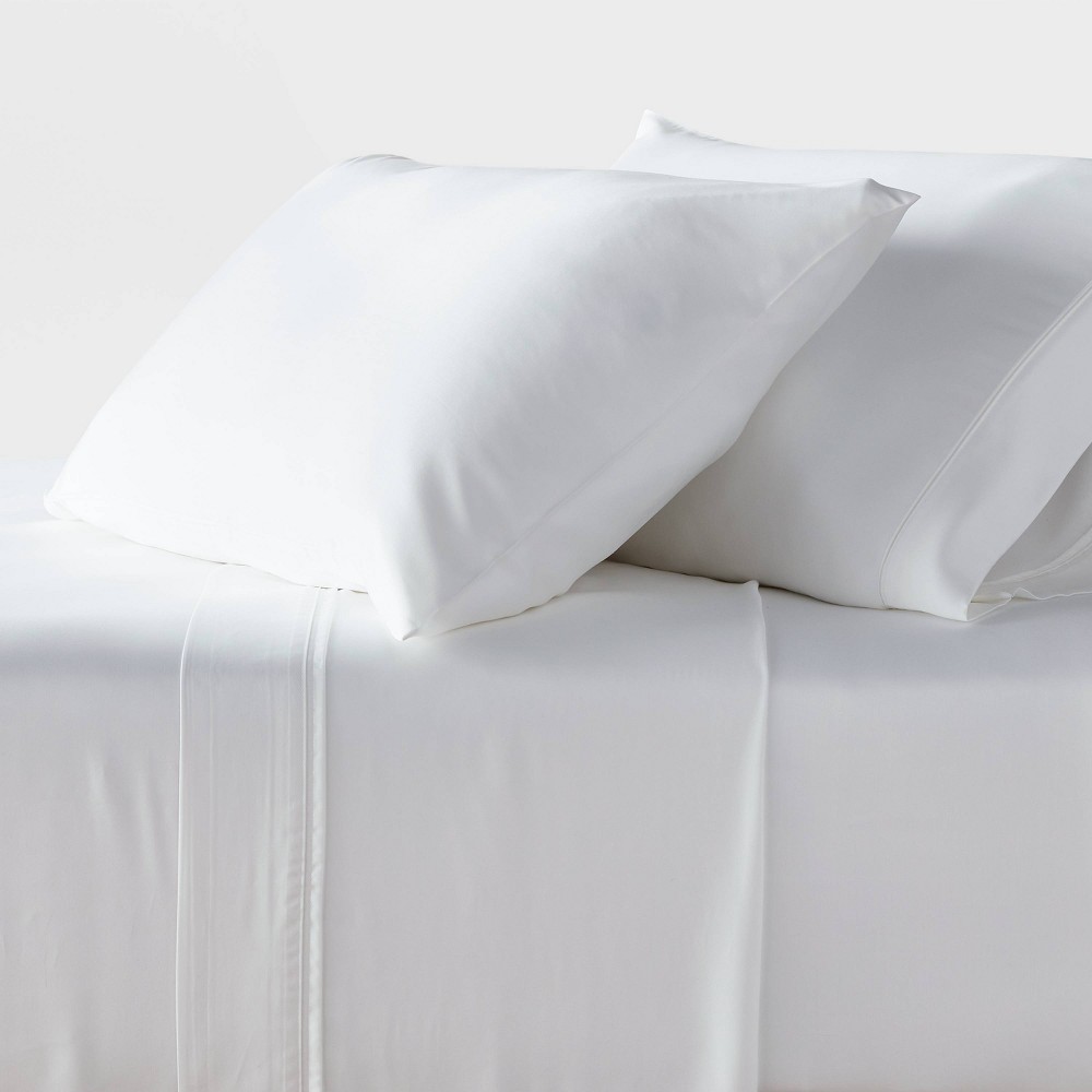 Photos - Bed Linen Queen 320 Thread Count Cool TENCEL® Lyocell Sheet Set White - Threshold™